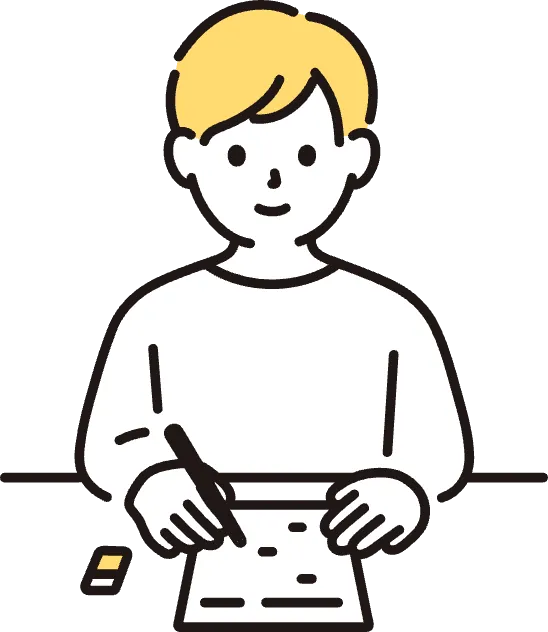 工学部 先輩のイラスト